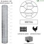 Chicken Wire Mesh Roll, Galvanized Hexagonal Wire Mesh Fencing, Wire Poultry Netting, 1m x 50m, Hole Size: 25mm, Silver Image 6