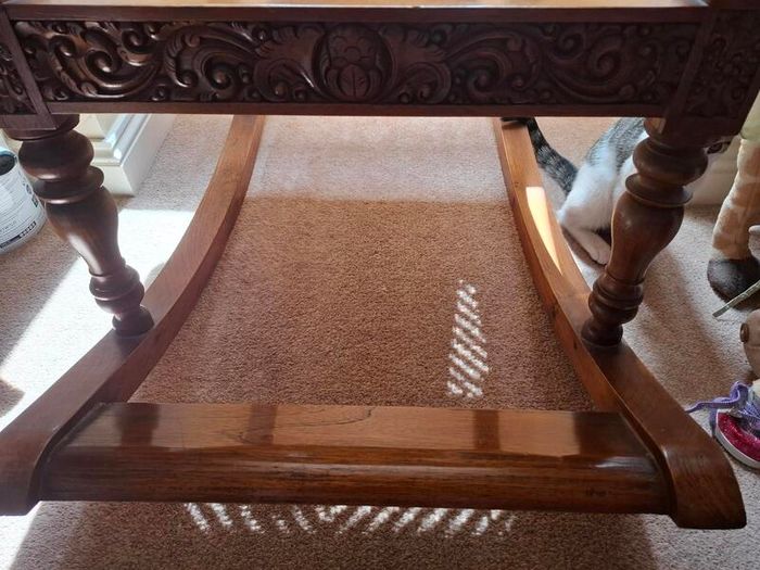 Hand Carved highly ornate Hardwood Rocking chair