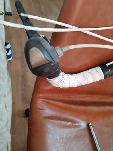 racing  handlebars and pedals