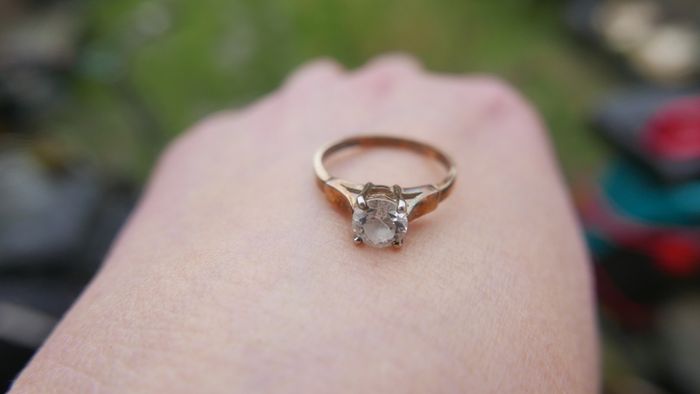 Vintage Sterling Silver 925 gold plated Ring 2,2g