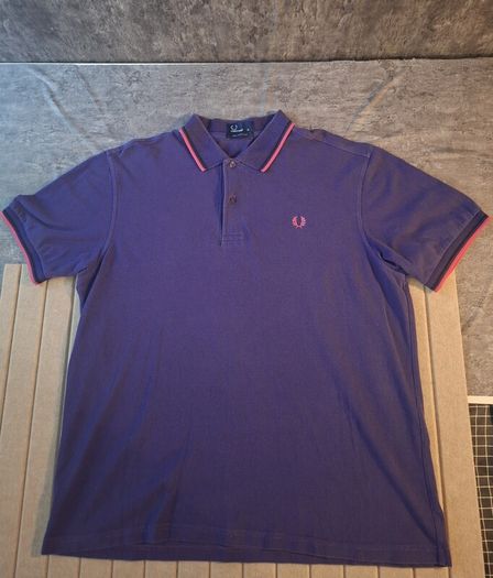 Fred Perry M1200 Twin Tipped Polo Shirt Purple Pink  XL