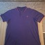 Fred Perry M1200 Twin Tipped Polo Shirt Purple Pink  XL Image 2