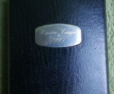 Vintage Black Leather Hip Flask