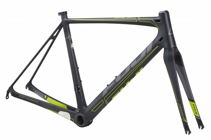 Carbon road race bike.
