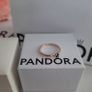 New pandora genuine rose gold green ring Image 5