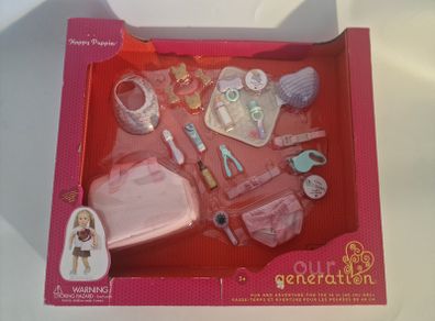 Our Generation Happy Puppies Playset - Pet Care Accessories for 18" Dolls
