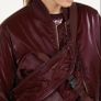 Marc Aurel Shimmering Luxe Bomber Jacket - Burgundy - UK10 - BNWT RRP 300 Image 2