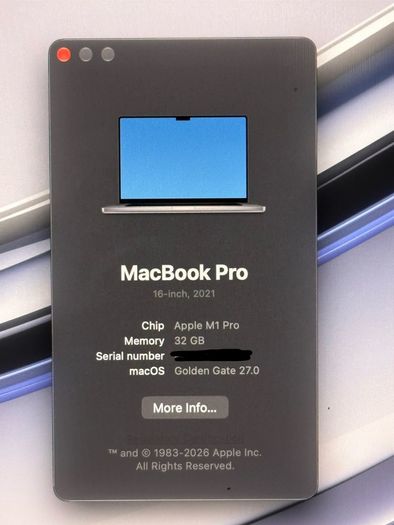 Macbook Pro 16 M1 Pro 32gb Ram 1tb Ssd 2021
