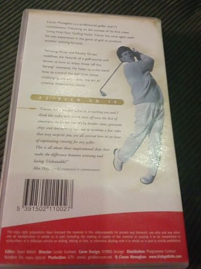 Golf Winning Shots And Penalty Drops Vhs Tape
