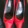 Free Wallis Size 37 EU 4.5 UK Red Leather & Suede Ladies Shoes Image 2