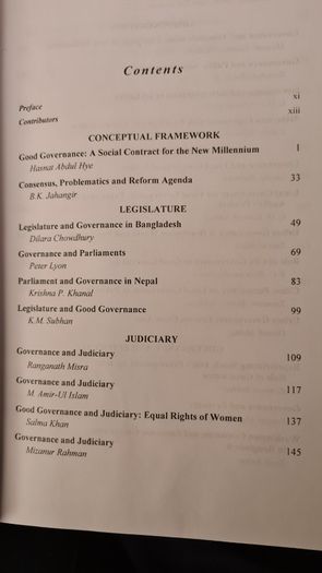 Governance. South Asian Perspective. Edited By Hasnat Abdulhye. Hardback With Dustjacket In Good Condition.