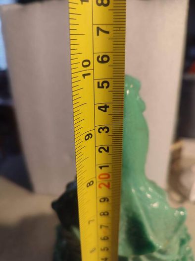 Hindu gods, Chinese gods stamped on base and back Name of Buddha: Guan Yin Buddha statue, jade colour, lap width 18 CM. 25 CM. Tall