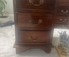 Pair of mahogany bedside lockers