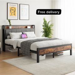 Kingsize Bed Base with Charging Station
