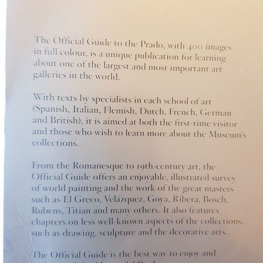 The  Official  Guide Of The Prado  ART GALLERY With  4oo Images In Full Colour.