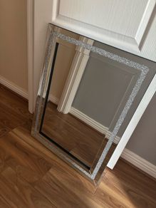Crushed velvet mirror