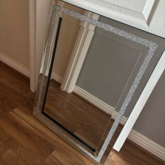 Crushed velvet mirror