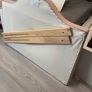 Des Kelly Blush Pink Velvet Single Bed Headboard, Unused Image 3