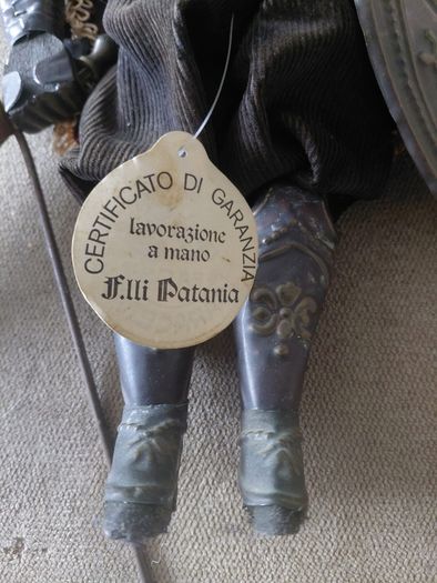 Vintage Sicilian Marionette Knight puppet hand painted wooden head