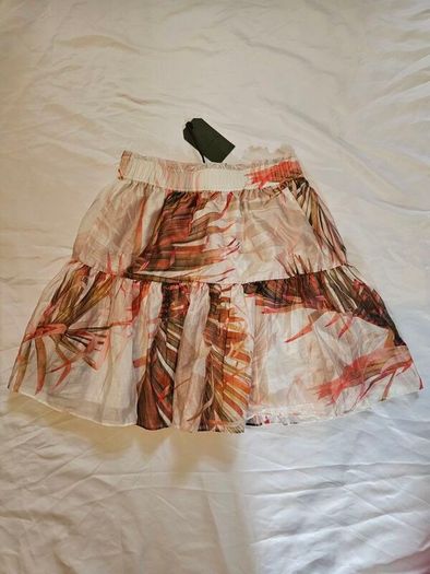 All Saints Pink Floral Organza Skirt