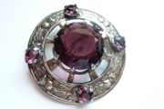 Huge vintage silver tone Scottish Celtic brooch