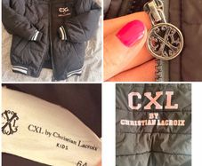 Christian Lacroix CXL designer girls padded jacket varsity style bomber lined warm chic