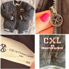 Christian Lacroix CXL designer girls padded jacket varsity style bomber lined warm chic
