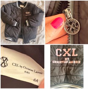Christian Lacroix CXL designer girls padded jacket varsity style bomber lined warm chic