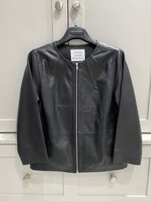 Danish designer womens brand Pieszak black lambs luxury leather jacket BRAND NEW