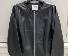 Danish designer womens brand Pieszak black lambs luxury leather jacket BRAND NEW