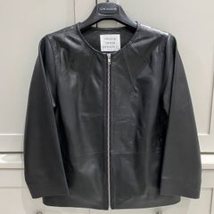 Danish designer womens brand Pieszak black lambs luxury leather jacket BRAND NEW