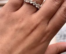 Lab Diamond 925 Silver Multi Shape Half Eternity Band Ring