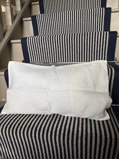 New bespoke 100% linen 50cm x 31cm cushion COVER in natural, Moss or winter white