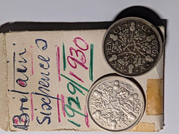 Silver sixpence 1929 1930