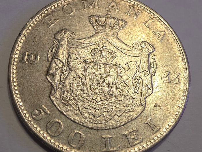 1944 silver Romania 500 lei