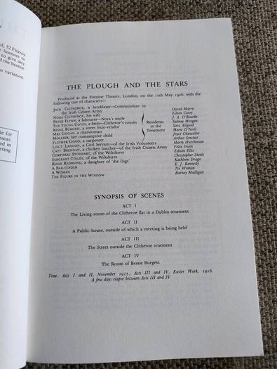 The Plough and the Stars by Sean O Casey in very good condition with some underlining on three lines FREE STANDARD POSTAGE INCLUDED