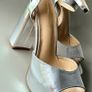 Silver Block Heels Image 2