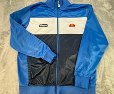 Ellesse Tracksuit Top Navy/Blue Large Jacket 80s 90s Casuals - Retro