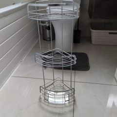 corner shower caddy stainless steel