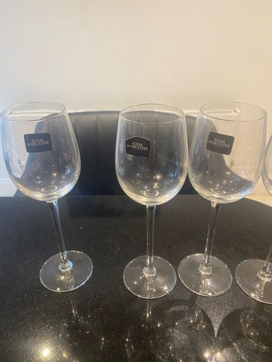 Set of four royal Worcester glasses