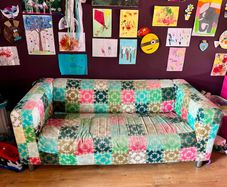 Multicoloured IKEA Couch