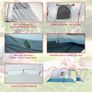6-8 Person Tunnel Tent, Camping Tent with Bedroom, Living Room, Sewn-in Floor, 3 Doors and Carry Bag, 2000mm Water Column for Fishing, Hiking, Sports, and Traveling, Blue Image 4