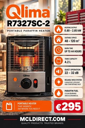 Heater Qlima Radiant Wick 2.7 Kw Rolf Paraffin
