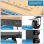 120cm Heavy-Duty Workbench with Adjustable 5 Heights, Rubber Wood Top, 900kg Load Capacity for Workshop, Garage, Office & Home Image 3