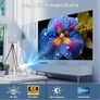 Mini Projector with WiFi 6 and Bluetooth 5.0, Portable Smart Projector 4K 1080P Supported, Auto Keystone Video Projector for Bedroom Home Outdoors (White) Image 2
