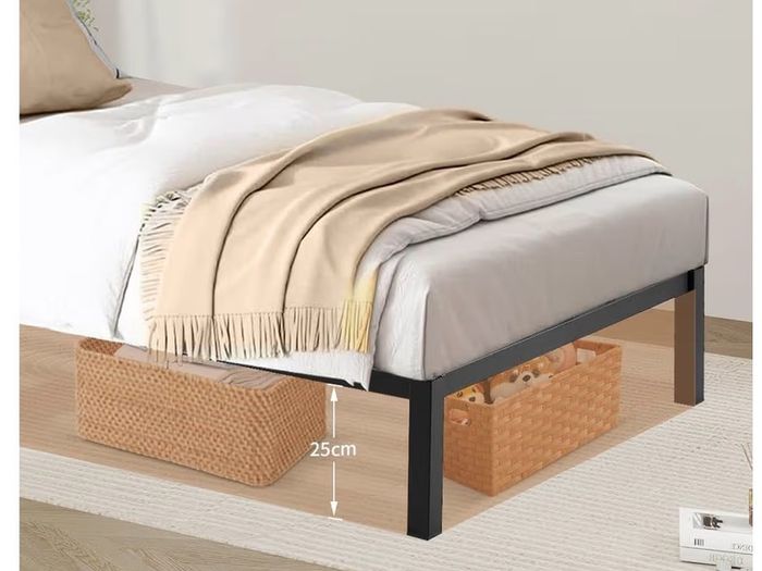 Metal Single Bed Frame and mattress