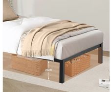 Metal Single Bed Frame and mattress