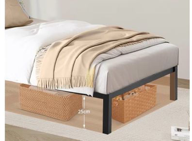Metal Single Bed Frame and mattress