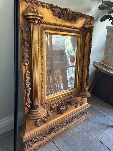 Ornate Gold Gilt Mirror 85 X 59 cm