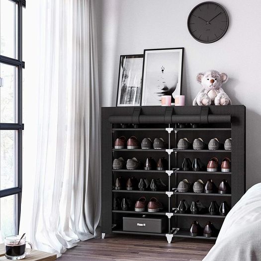 Shoe rack with 7 levels with dust-proof cover - Free Delivery Nationwide
